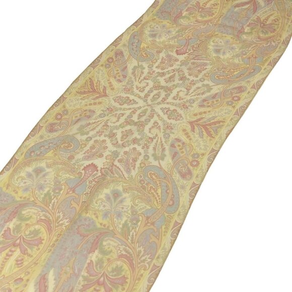 Auth ETRO - Yellow Pink Multi Scarf - Picture 5 of 5